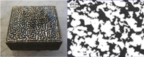 Images of porous cube and a qphase measurement.